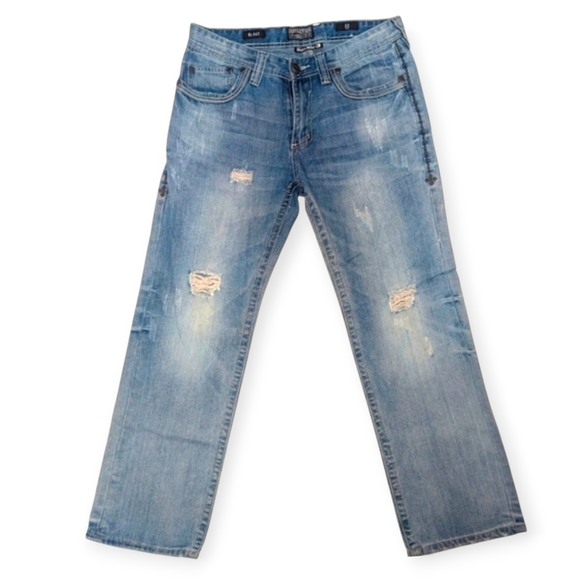 Affliction Other - Affliction Black Premium Jeans Mens Blake Light Wash Distressed 33x30 Y2…